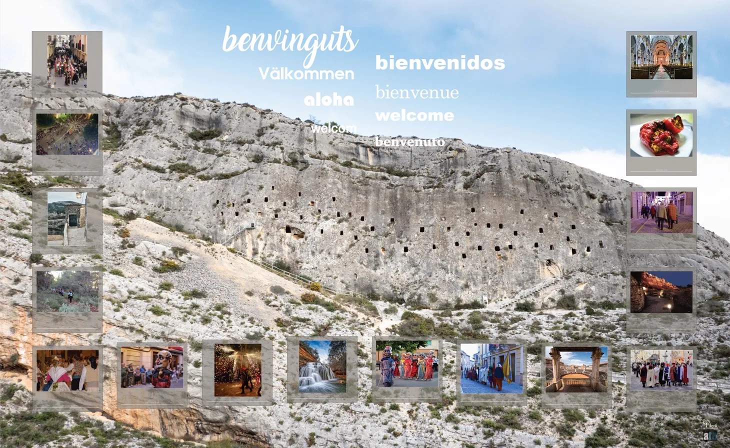 Diseño del mural de gran formato para la Oficina de Turismo de Bocairent, en el Ayuntamiento